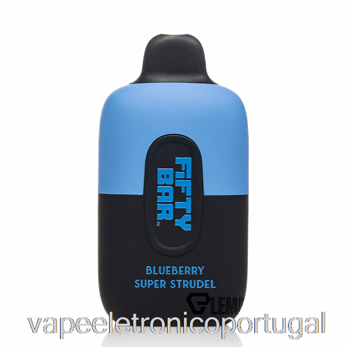 Vape Eletrônico Cinquenta Bar 6500 Super Strudel De Mirtilo Descartável